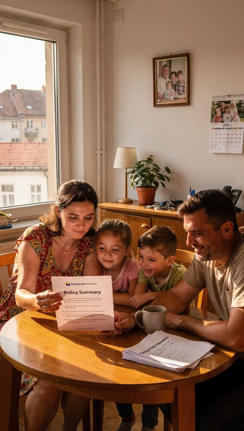 Fotografie a unui grup de specialiști în asigurări, oferind consultanță clienților într-un birou modern.